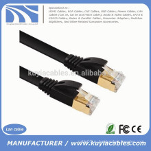 Высокоскоростная плоская сеть CAT 7 7A Ethernet 10Gbps интернет-маршрутизатор LAN FLAT SFTP Золотой кабель 1M, 2M, 3M, 5M, 10M, 20M, 30M, 50M, 100M